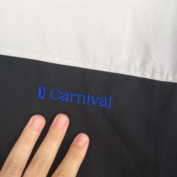 CARNIVAL Cruise line Wind Breaker Logo Zip Jacket - Picture 6 of 11